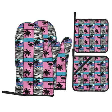 Oven Mitts and Pot Holders Sets 4 pcs - Hawaiian Style Square Heat Resistant Silicone Oven Gloves with Non-Slip Silicone Surface and hot pads for kitchen Baking Cooking BBQ
Oven Mitts and Pot Holders Sets 4 pcs - Hawaiian Style Square Heat Resistant Silicone Oven Gloves with Non-Slip Silicone Surface and hot pads for kitchen Baking Cooking BBQ