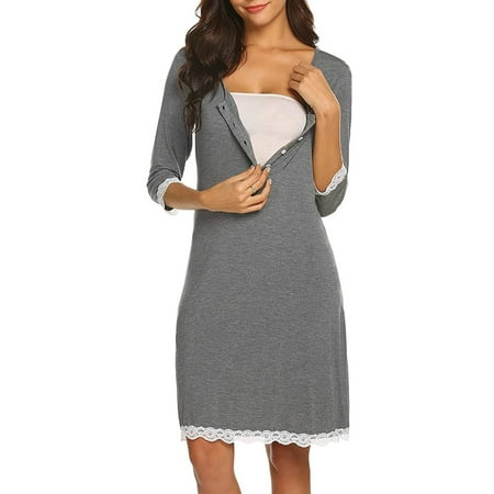 SpringTTC Women s Pregnant Half Sleeve Crew Neck Solid Color Knee Length Nursing Maternity Dresses
SpringTTC Women s Pregnant Half Sleeve Crew Neck Solid Color Knee Length Nursing Maternity Dresses