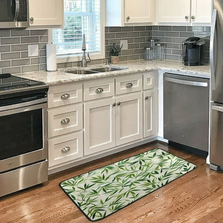 Long Floor Mat 39x20Inch Kitchen Mat Bathroom Mat Living Room Mat Bedroom Mat Absorbent Delicate Fabric No Ball Do Not Fade Beautiful Green Bamboo Leaves
Long Floor Mat 39x20Inch Kitchen Mat Bathroom Mat Living Room Mat Bedroom Mat Absorbent Delicate Fabric No Ball Do Not Fade Beautiful Green Bamboo Leaves