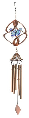 Red Carpet Studios Cosmix Copper Wind Spinner And Chime Butterfly