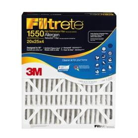 FILTRETE 1550 Mpr Ultra Allergen (common: 20-in X 25-in X 4-in; Actual: 19.75-in X 24.4375-in X 4.31-in) Electrostatic Pleated Air Filter
FILTRETE 1550 Mpr Ultra Allergen (common: 20-in X 25-in X 4-in; Actual: 19.75-in X 24.4375-in X 4.31-in) Electrostatic Pleated Air Filter