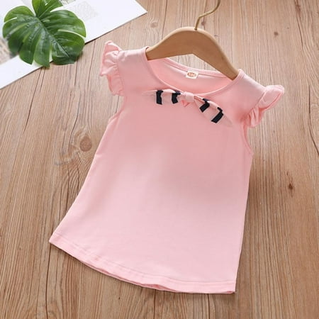 Bullpiano Summer Baby Girl Cotton T-Shirt Bow Solid Color Ruffles Short Sleeve Blouse Kid Children Clothes Cute Top
Bullpiano Summer Baby Girl Cotton T-Shirt Bow Solid Color Ruffles Short Sleeve Blouse Kid Children Clothes Cute Top