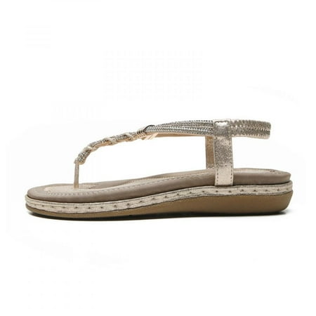 Todqot Sandals Women- Quick-drying Flat Casual Anti-slip Flip-flops Summer Beach Slippers Gold 35
Todqot Sandals Women- Quick-drying Flat Casual Anti-slip Flip-flops Summer Beach Slippers Gold 35