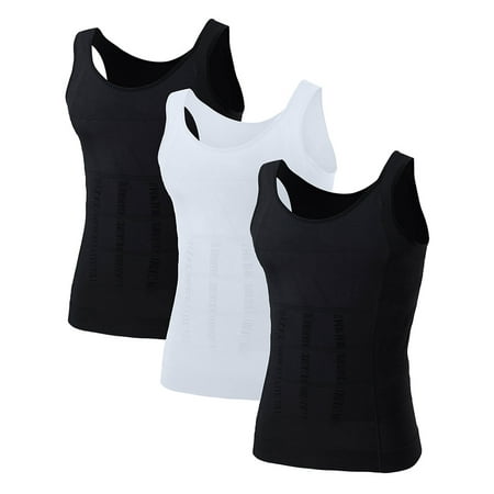 Toptie 3 Pack Men s Slimming Body Shaper Waist Trainer Vest Chest Gynecomastia Compression Shirt-2 Black+1 White-L
Toptie 3 Pack Men s Slimming Body Shaper Waist Trainer Vest Chest Gynecomastia Compression Shirt-2 Black+1 White-L