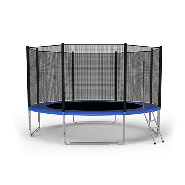 KARMAS PRODUCT 12-Foot Trampoline Combo Bounce Jump Trampoline with Safety Enclosure Net and Spring Pad