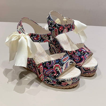 Aueoeo Ladies Sandals Women s Platform Sandals Open Toe Buckle Ankle Strap Wedge Sandals Silk Ribbon Thick Bottom Heeled Sandals
Aueoeo Ladies Sandals Women s Platform Sandals Open Toe Buckle Ankle Strap Wedge Sandals Silk Ribbon Thick Bottom Heeled Sandals