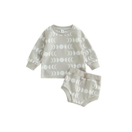 Bagilaanoe 2pcs Newborn Baby Boy Girl Short Pants Set Long Sleeve Moon Print T Shirt Tops + Shorts 3M 6M 12M 18M 24M Infant Casual Outfits
Bagilaanoe 2pcs Newborn Baby Boy Girl Short Pants Set Long Sleeve Moon Print T Shirt Tops + Shorts 3M 6M 12M 18M 24M Infant Casual Outfits