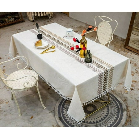 UMMH Leaves Decorative Linen Tablecloth With Tassel Waterproof Oilproof Thick Rectangular Wedding Dining Tea Table Cloth
UMMH Leaves Decorative Linen Tablecloth With Tassel Waterproof Oilproof Thick Rectangular Wedding Dining Tea Table Cloth