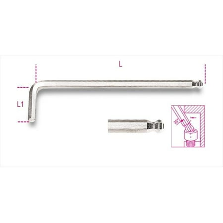 Beta Tools 000960346 96BPC 6 mm. Ball Head Offset Hexagon Key Wrenches Chrome-Plated
Beta Tools 000960346 96BPC 6 mm. Ball Head Offset Hexagon Key Wrenches Chrome-Plated