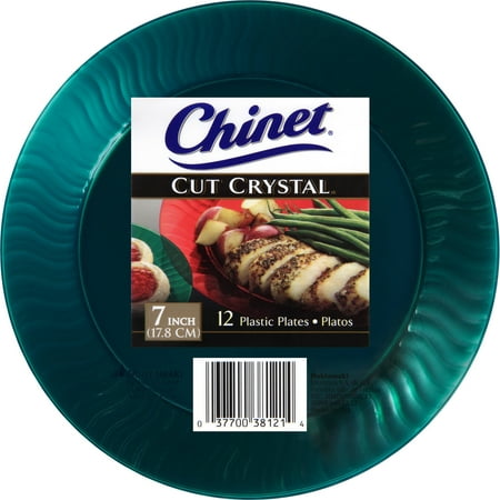 plates chinet dessert crystal cut plastic count walmart 12ct