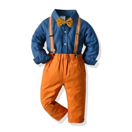 JYYYBF 0-6Y Autumn Kids Boys Clothes Sets 2pcs Solid Single Breasted Long Sleeve Shirts Bib Overalls Pants Blue 5-6 Years
JYYYBF 0-6Y Autumn Kids Boys Clothes Sets 2pcs Solid Single Breasted Long Sleeve Shirts Bib Overalls Pants Blue 5-6 Years
