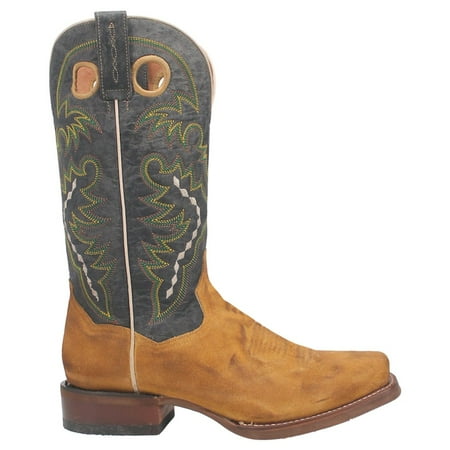 Dan Post Boots Mens Bootslegger Tooled-Inlay Square Toe Casual Boots Mid Calf