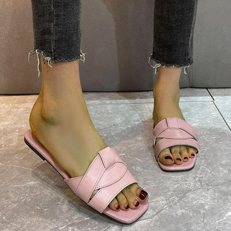 HIBRO Spring And Summer Fashion Women Slippers Cross Strap Casual Sandals Open Toe Flat Bottom
HIBRO Spring And Summer Fashion Women Slippers Cross Strap Casual Sandals Open Toe Flat Bottom