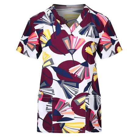 Simplmasygenix Women s Summer Tops Clearance Plus Size Women Short Sleeve V-neck Tops With Pockets Working Uniform Workwear Top
Simplmasygenix Women s Summer Tops Clearance Plus Size Women Short Sleeve V-neck Tops With Pockets Working Uniform Workwear Top