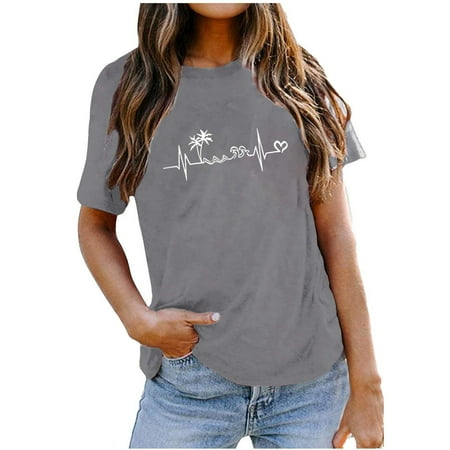 kakina CMSX Summer Womens Tops Fashion Printed Loose T-shirt Short Sleeves Blouse Round-Neck Casual Tops Plus Size Casual Tops Gray XXXL
kakina CMSX Summer Womens Tops Fashion Printed Loose T-shirt Short Sleeves Blouse Round-Neck Casual Tops Plus Size Casual Tops Gray XXXL