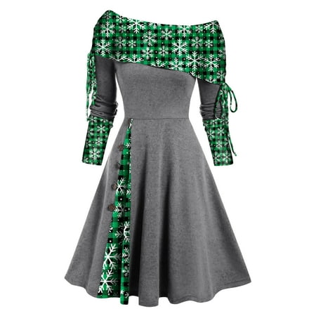 Aueoeo Dresses for Women 2022 Wedding Guest formal Womens Dresses for Wedding Guest Plus Size Fashion Women Autumn Christmas Printed Causal Off-The-Shoulder Button Long Sleeve Vacation Dress
Aueoeo Dresses for Women 2022 Wedding Guest formal Womens Dresses for Wedding Guest Plus Size Fashion Women Autumn Christmas Printed Causal Off-The-Shoulder Button Long Sleeve Vacation Dress