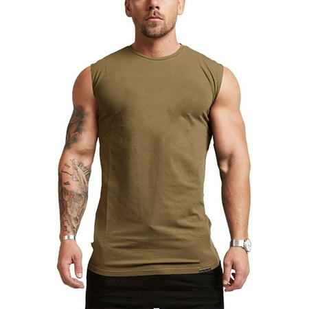 Men Use Fitness Vest Solid Color Cotton Sleeveless Vest Quick-dry Undershirt Fitness Close-Fitting Vest (Size M Green)
Men Use Fitness Vest Solid Color Cotton Sleeveless Vest Quick-dry Undershirt Fitness Close-Fitting Vest (Size M Green)