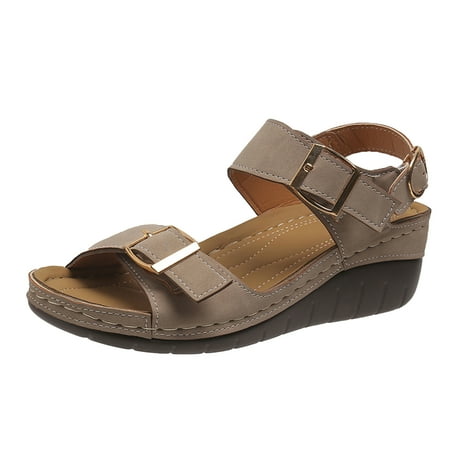 Women s Sandals Fashion Summer Vintage Solid Leather Open Toe Buckle Thick Sole Shoes for Women Grey Size 6.5
Women s Sandals Fashion Summer Vintage Solid Leather Open Toe Buckle Thick Sole Shoes for Women Grey Size 6.5