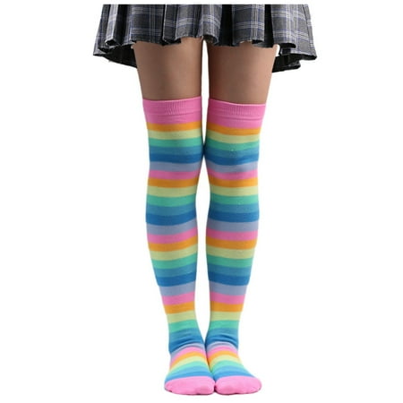 Wozhidaoke Women S Stockings Cotton High-Tube Lengthened Knee-Length Beautiful Leg Socks Colorful Striped Socks
Wozhidaoke Women S Stockings Cotton High-Tube Lengthened Knee-Length Beautiful Leg Socks Colorful Striped Socks