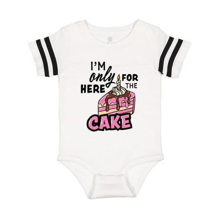 Inktastic Im Only Here For The Cake Gift Baby Girl Bodysuit