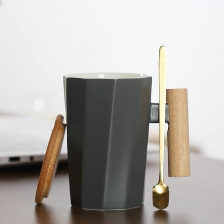 Homeex Ins Nordic Wooden Handle Ceramic Mug Office Water Cup Gray and lid and spoon 301ml to 400ml
Homeex Ins Nordic Wooden Handle Ceramic Mug Office Water Cup Gray and lid and spoon 301ml to 400ml