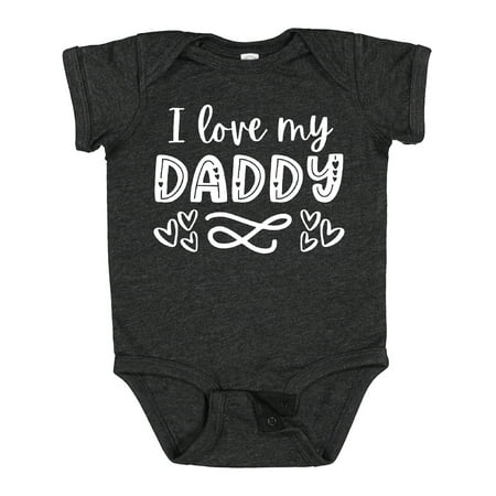 Inktastic I Love My Daddy with Hearts Gift Baby Boy or Baby Girl Bodysuit