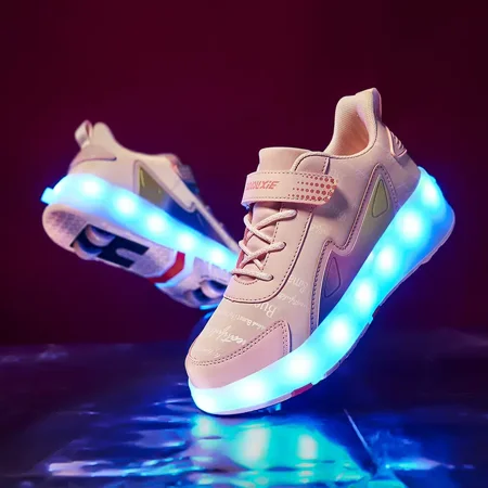 Girls Roller Skates Rechargeable LED Flash Skateboard Shoes With Lights Upgraded 4 Wheels Skates Outdoor Sports Equipment
Girls Roller Skates Rechargeable LED Flash Skateboard Shoes With Lights Upgraded 4 Wheels Skates Outdoor Sports Equipment