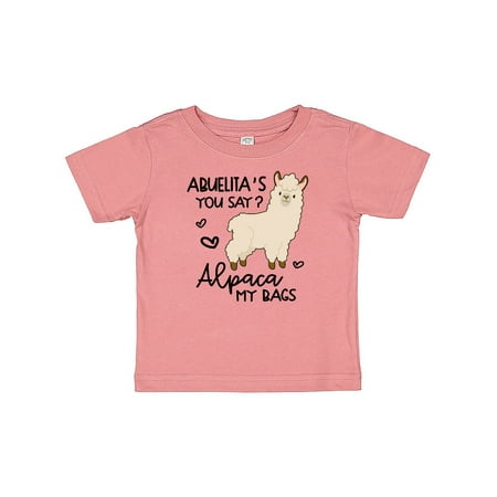 Inktastic Abuelita s You Say Alpaca My Bags Gift Baby Boy or Baby Girl T-Shirt
Inktastic Abuelita s You Say Alpaca My Bags Gift Baby Boy or Baby Girl T-Shirt