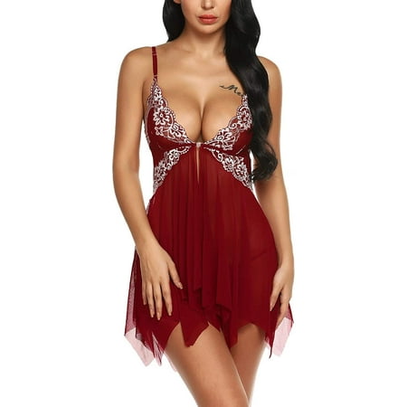 SUANMAY Ladies Sexy Pajamas Underwear Home Comfortable Pajama Sets Wine Red Red1 XL
SUANMAY Ladies Sexy Pajamas Underwear Home Comfortable Pajama Sets Wine Red Red1 XL