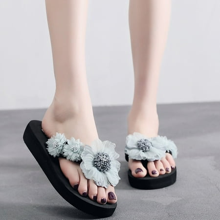 MRULIC flip flops for women Fashion Flip- flop Women Slip-on Open Toe Flower Wedges Color Slipper Shoes womens flip flops Light blue + 37
MRULIC flip flops for women Fashion Flip- flop Women Slip-on Open Toe Flower Wedges Color Slipper Shoes womens flip flops Light blue + 37