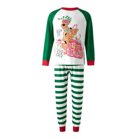 Franhais Family Christmas Pajamas Matching Set Dog Print Long-Sleeve Tops with Striped Pants
Franhais Family Christmas Pajamas Matching Set Dog Print Long-Sleeve Tops with Striped Pants