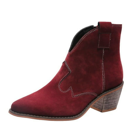 KBKYBUYZ Women s Casual Solid Color Shoes Thick Heel Pointed Head Boots Side Zipper Boots
KBKYBUYZ Women s Casual Solid Color Shoes Thick Heel Pointed Head Boots Side Zipper Boots