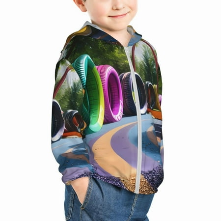 Uemuo Colorful Tire Tunnel Park Pattern Rash Guard for Boys Girls Long Sleeve Swim Shirts UPF 50+ UV Sun Protection Hooded Fishing Shirt with Pocket for Kid-4 Years
Uemuo Colorful Tire Tunnel Park Pattern Rash Guard for Boys Girls Long Sleeve Swim Shirts UPF 50+ UV Sun Protection Hooded Fishing Shirt with Pocket for Kid-4 Years
