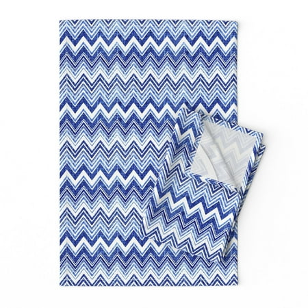 Printed Tea Towel Linen Cotton Canvas - Chevron Blue White Modern Geometric Zig Zag Print Decorative Kitchen Towel by Spoonflower
Printed Tea Towel Linen Cotton Canvas - Chevron Blue White Modern Geometric Zig Zag Print Decorative Kitchen Towel by Spoonflower