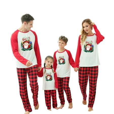 wsevypo Christmas Pajamas for Kids Adults Santa Claus Print O-Neck Long Sleeve Tops+ Plaid Pants Christmas Pajamas for Family
wsevypo Christmas Pajamas for Kids Adults Santa Claus Print O-Neck Long Sleeve Tops+ Plaid Pants Christmas Pajamas for Family