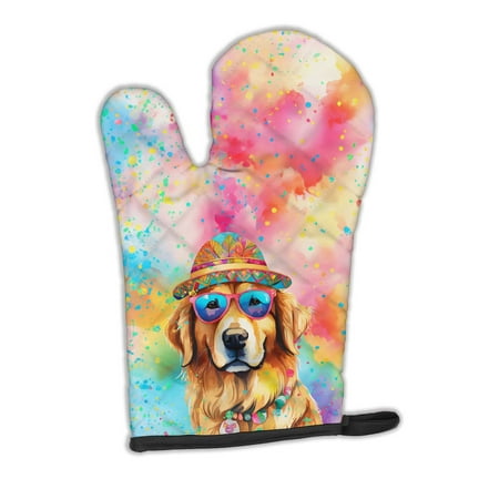 Golden Retriever Hippie Dawg Oven Mitt 8.5 in x 12 in