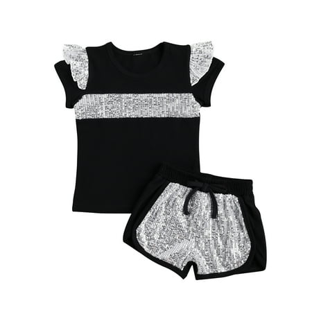 One opening 2021 Toddler Kids Baby Girls Summer Casual Clothes Sets Sequins Short Sleeve T-shirt Tops And Short Pants Outfit 2Pcs Set
One opening 2021 Toddler Kids Baby Girls Summer Casual Clothes Sets Sequins Short Sleeve T-shirt Tops And Short Pants Outfit 2Pcs Set