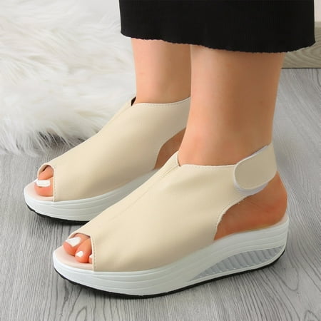 LIANGP Women s Sandals Fashion Summer Women Sandals Wedge Heel Thick Sole Fish Mouth Lightweight Comfortable Casual Women s Shoes Beige Size 7
LIANGP Women s Sandals Fashion Summer Women Sandals Wedge Heel Thick Sole Fish Mouth Lightweight Comfortable Casual Women s Shoes Beige Size 7