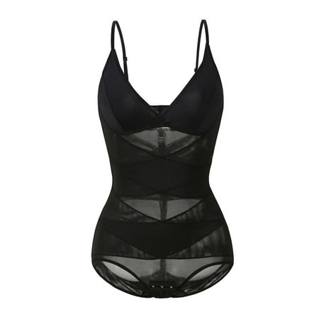 Honeeladyy Women s Sleeveless Jumpsuit V-neck Adjustable Straps Light See-Through Bodysuit #O-Black-M
Honeeladyy Women s Sleeveless Jumpsuit V-neck Adjustable Straps Light See-Through Bodysuit #O-Black-M
