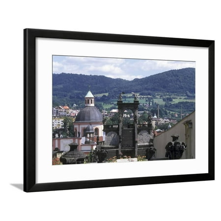 Gloriette in the Rose Garden of Decin Chateau, Decin, Czech Republic Framed Print Wall Art