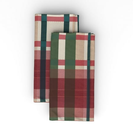 Linen Cotton Canvas Dinner Napkins (Set of 2) - Plaid Red Holiday Classic Christmas Masculine Tartan Greens Rustic Traditional Look Print Cloth Dinner Napkins by Spoonflower
Linen Cotton Canvas Dinner Napkins (Set of 2) - Plaid Red Holiday Classic Christmas Masculine Tartan Greens Rustic Traditional Look Print Cloth Dinner Napkins by Spoonflower