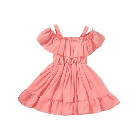 EHTMSAK Infant Baby Toddler Child Children Kids Short Sleeve Ruffle Dresses for Girl Off Shoulder Summer Sundress Dress Pink 9M-6Y 90
EHTMSAK Infant Baby Toddler Child Children Kids Short Sleeve Ruffle Dresses for Girl Off Shoulder Summer Sundress Dress Pink 9M-6Y 90