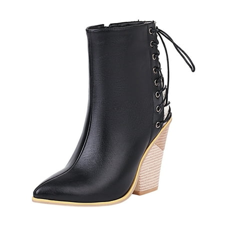 TAIAOJING Boots For Women New European And American Autumn And Winter Side Zipper Pointed Toe Overlapping Tie Color Matching Short Boots Casual Shoes
TAIAOJING Boots For Women New European And American Autumn And Winter Side Zipper Pointed Toe Overlapping Tie Color Matching Short Boots Casual Shoes