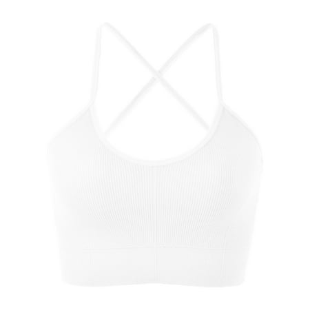 PhoneSoap Women s Sports Bra Padded Crossback Bustier Without Underwire Spaghetti Straps Fitness Bra Push Up Stretch Longline Sports Bra Top For Yoga Gym White One Size
PhoneSoap Women s Sports Bra Padded Crossback Bustier Without Underwire Spaghetti Straps Fitness Bra Push Up Stretch Longline Sports Bra Top For Yoga Gym White One Size