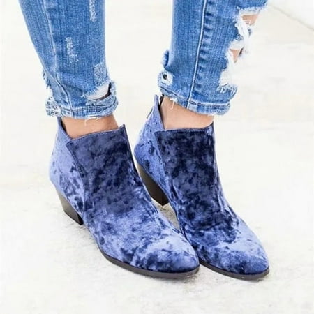 Women s Winter Suede Solid Color Back Zipper Short Tube Heel Vintage Chunky Ankle Boots
Women s Winter Suede Solid Color Back Zipper Short Tube Heel Vintage Chunky Ankle Boots