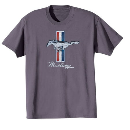 Unisex-Adult Officially Licensed Mustang Tribar T-Shirt