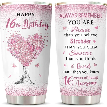 Sweet 16 Gifts for Girls Tumbler 1PC 16 Year Old Girl Birthday Gift Ideas Gift for 16 Year Old Girl 16th Birthday Gifts for Girls Sweet Sixteen Mug 16th Birthday Decoration Coffee Cup 20oz
Sweet 16 Gifts for Girls Tumbler 1PC 16 Year Old Girl Birthday Gift Ideas Gift for 16 Year Old Girl 16th Birthday Gifts for Girls Sweet Sixteen Mug 16th Birthday Decoration Coffee Cup 20oz