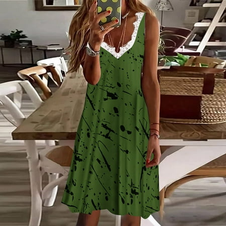 Giligiliso Clearance Summer Dresses For Women 2023 Fashion Women Casual Sexy V-Neck Printing Summer Lace Sleeveless Mini Dress
Giligiliso Clearance Summer Dresses For Women 2023 Fashion Women Casual Sexy V-Neck Printing Summer Lace Sleeveless Mini Dress