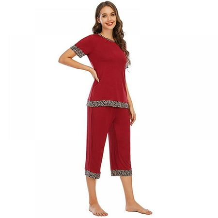 BRAND DROPSHIPPING!Two-piece Set Tops and Calf-length Pants Women s Pajamas Set Short Sleeve Shirt Casual Home Service
BRAND DROPSHIPPING!Two-piece Set Tops and Calf-length Pants Women s Pajamas Set Short Sleeve Shirt Casual Home Service