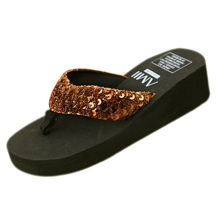 New slippers female slippers platform elevator -resistant paillette beach flip flops US size 9 brown
New slippers female slippers platform elevator -resistant paillette beach flip flops US size 9 brown